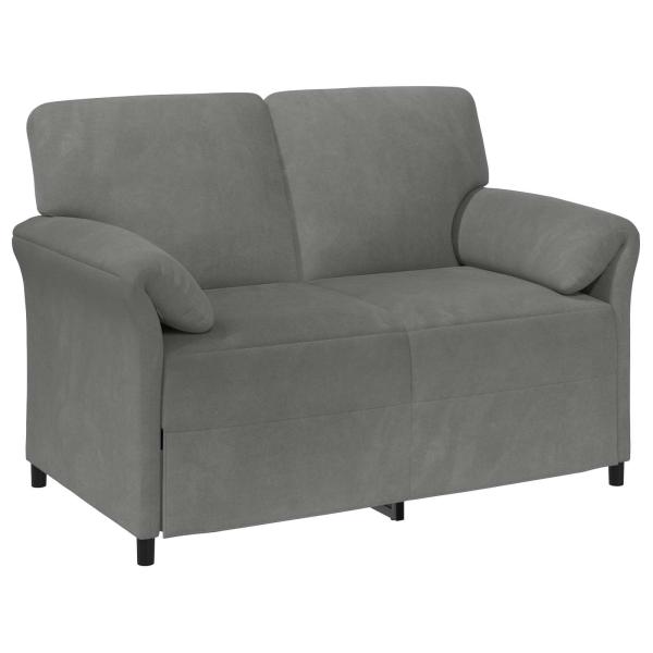 Sofa Set 2 stk. Dunkelgrau Samt