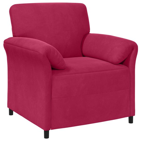 Sofa Set 2 stk. Weinrot Samt