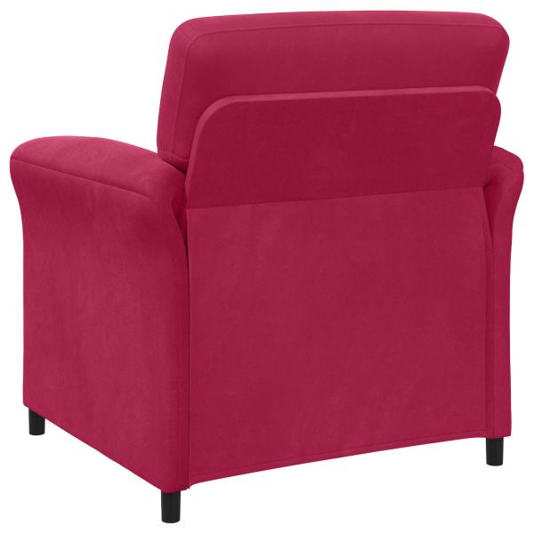 Sofa Set 2 stk. Weinrot Samt