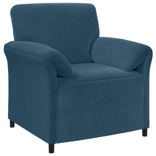 Sofa Set 2 stk. Blau Samt
