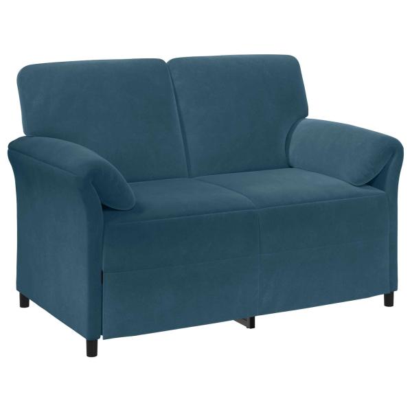 Sofa Set 2 stk. Blau Samt