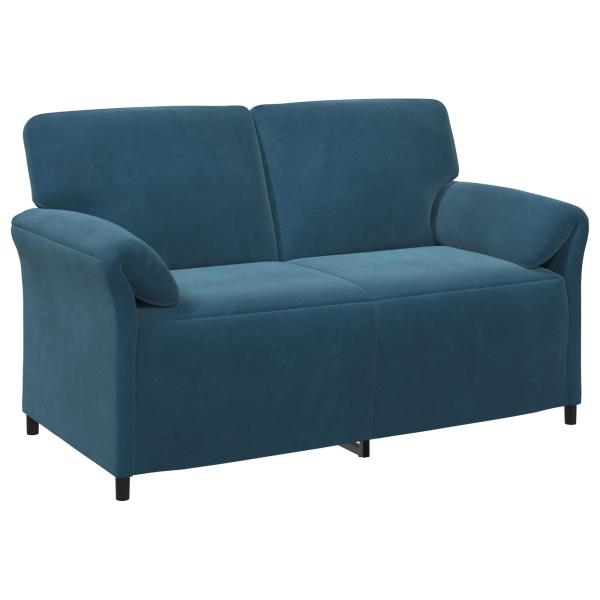 Sofa Set 2 stk. Blau Samt