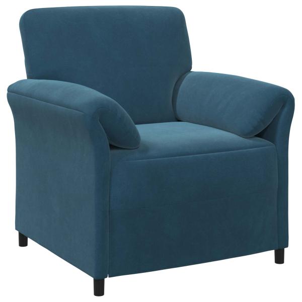 Sofa Set 2 stk. Blau Samt