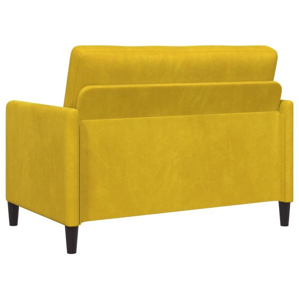 Sofa Set mit Stauraum 2 stk. Gelb Polyester