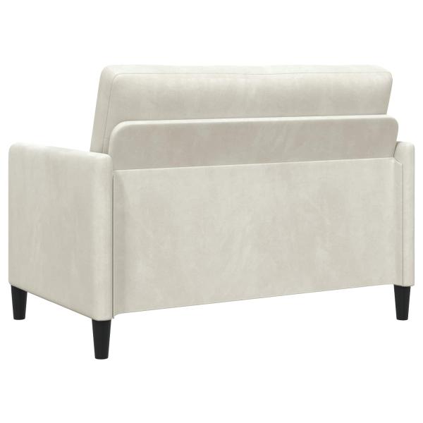 Sofa Set mit Stauraum 2 stk. Creme Polyester