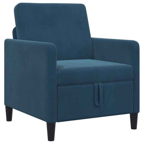 Sofa Set mit Stauraum 2 stk. Blau Polyester