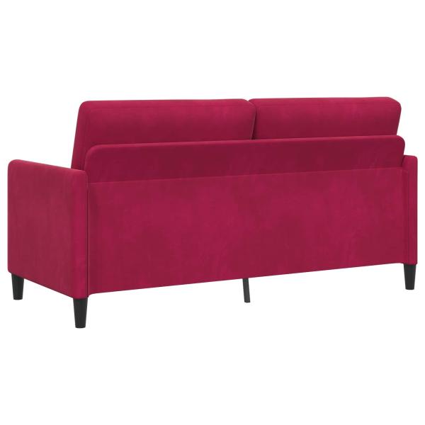Sofa Set mit Stauraum 2 stk. Weinrot Polyester