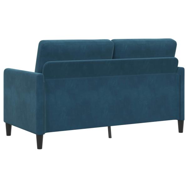 Sofa Set mit Stauraum 2 stk. Blau Polyester