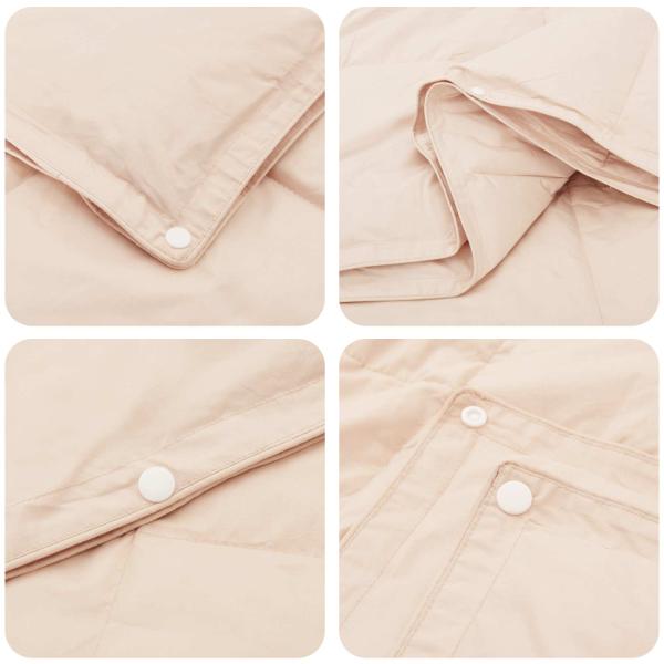 Bettwäsche-Set 2 stk. 260 x 220 cm Kapok und Polyester Beige