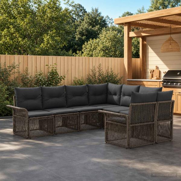 ARDEBO.de - Gartensofa-set 8 stk. 8-Sitzanzahl Grau und Dunkelgrau