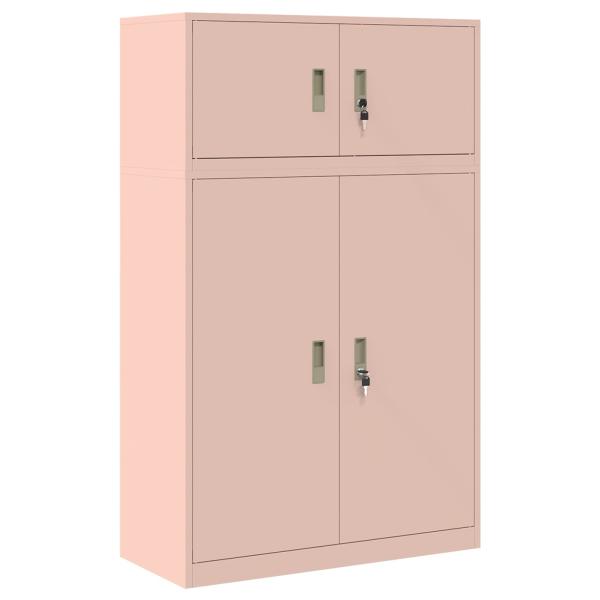 Aufbewahrungsschrank 2 stk. Rosa 90 x 40 x 145 cm Stahl