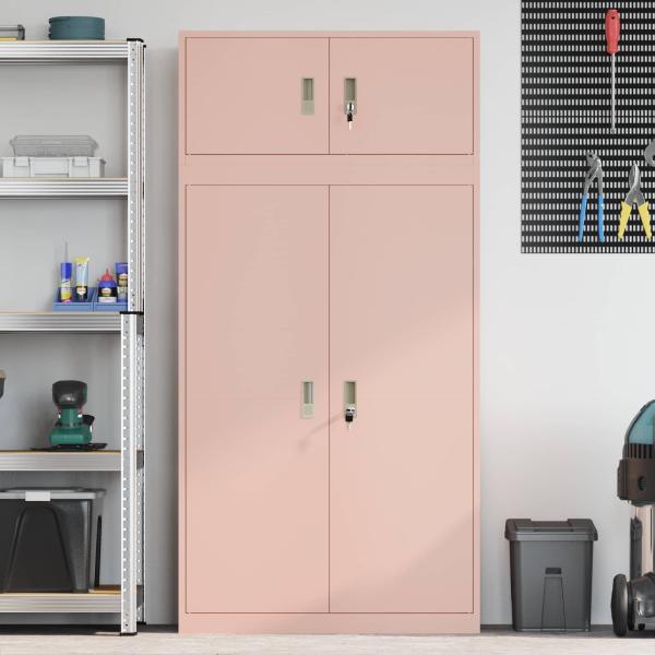 Aufbewahrungsschrank 2 stk. Rosa 90 x 40 x 180 cm Stahl
