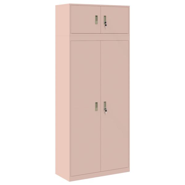 Aufbewahrungsschrank 2 stk. Rosa 90 x 40 x 220 cm Stahl