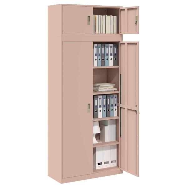 Aufbewahrungsschrank 2 stk. Rosa 90 x 40 x 220 cm Stahl