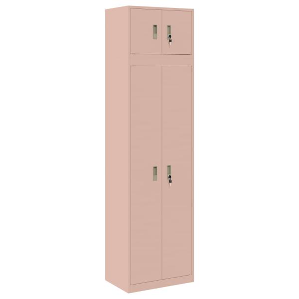 Aufbewahrungsschrank 2 stk. Rosa 60 x 40 x 220 cm Stahl