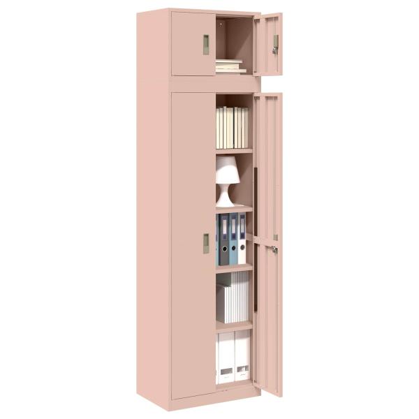 Aufbewahrungsschrank 2 stk. Rosa 60 x 40 x 220 cm Stahl