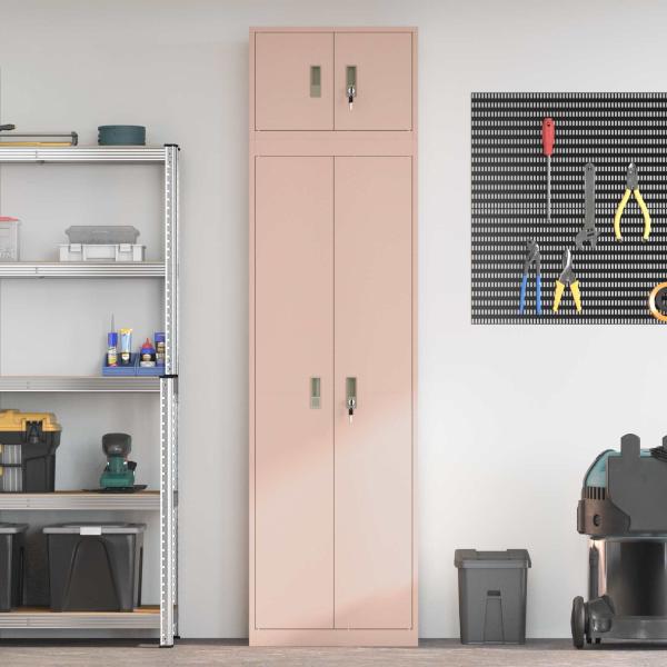 Aufbewahrungsschrank 2 stk. Rosa 60 x 40 x 220 cm Stahl