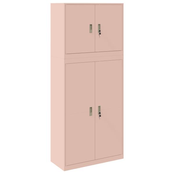 Aufbewahrungsschrank 2 stk. Rosa 90 x 40 x 210 cm Stahl