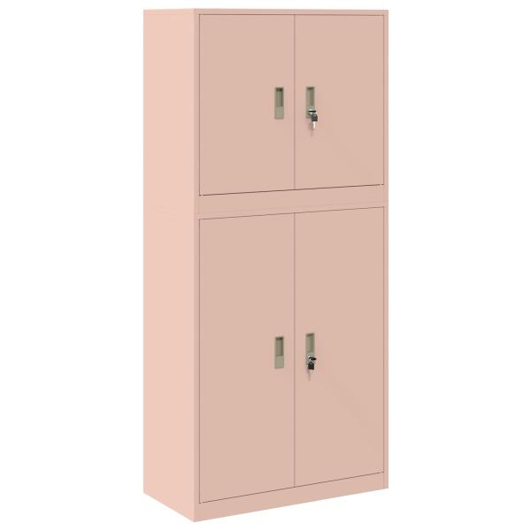 Aufbewahrungsschrank 2 stk. Rosa 80 x 40 x 175 cm Stahl