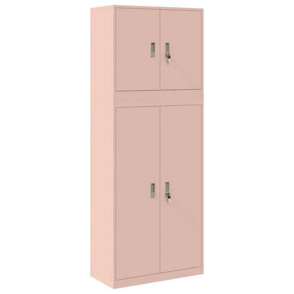 Aufbewahrungsschrank 2 stk. Rosa 80 x 40 x 210 cm Stahl