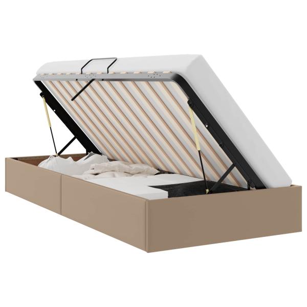 Ottoman Bettgestell Cappuccino 90 x 200 cm Kunstleder