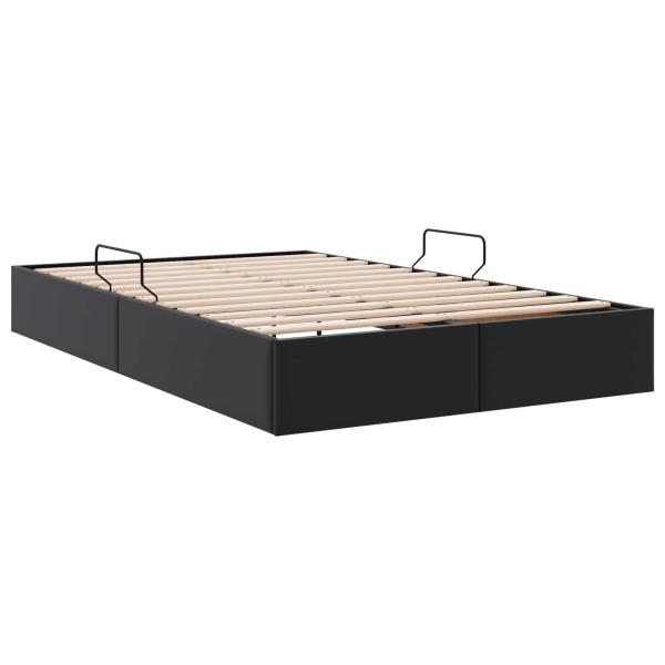 Ottoman Bettgestell Schwarz 120 x 200 cm Kunstleder