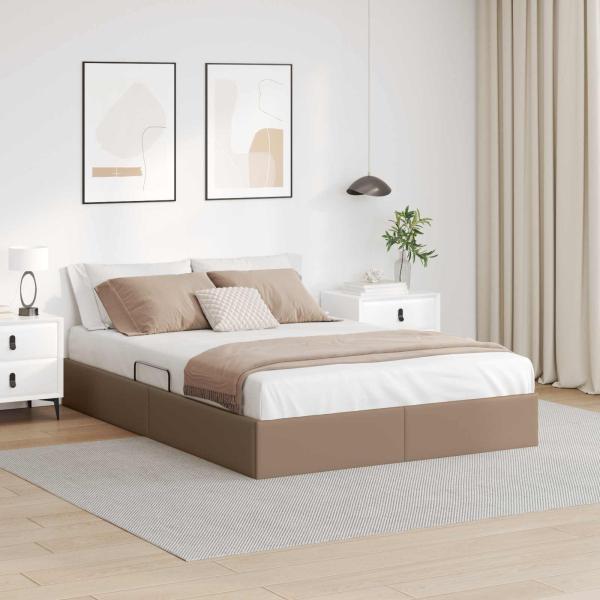 ARDEBO.de - Ottoman Bettgestell Cappuccino 140 x 200 cm Kunstleder