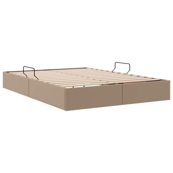 Ottoman Bettgestell Cappuccino 140 x 200 cm Kunstleder