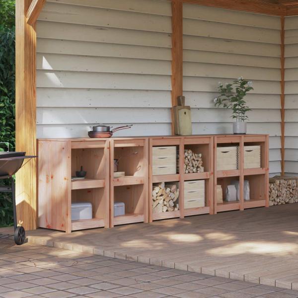ARDEBO.de - Außenküchenschrank MEPPEL 4 stk. Natürlicher Douglas
