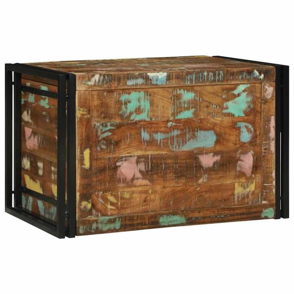 Aufbewahrungsbox Braun und Schwarz 80 x 50 x 50 cm Altholz