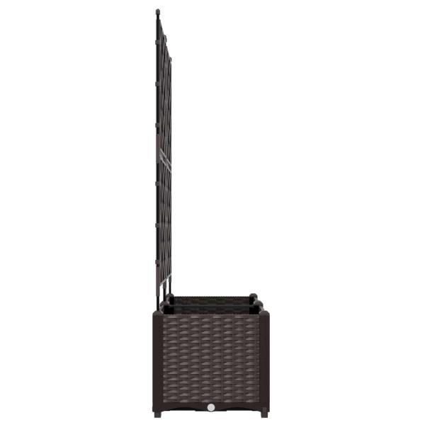 Garten-Pflanzgefäß 2 stk. Braun 80 x 40 x 143 cm PP
