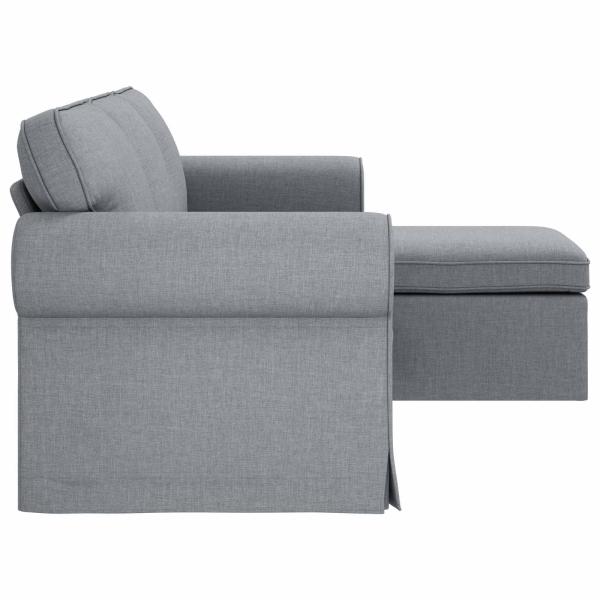 Sofa Hellgrau 195 x 138 x 80 cm Stoff