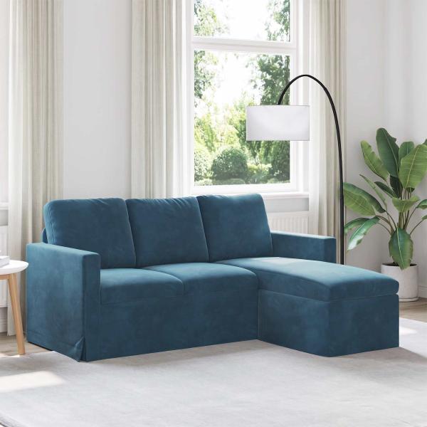 ARDEBO.de - Sofa Blau 178 x 134 x 80 cm Samt