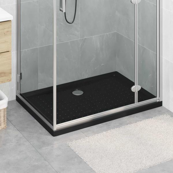ARDEBO.de - Duschbodenablage mit Punkten 100 x 70 x 4 cm ABS Schwarz