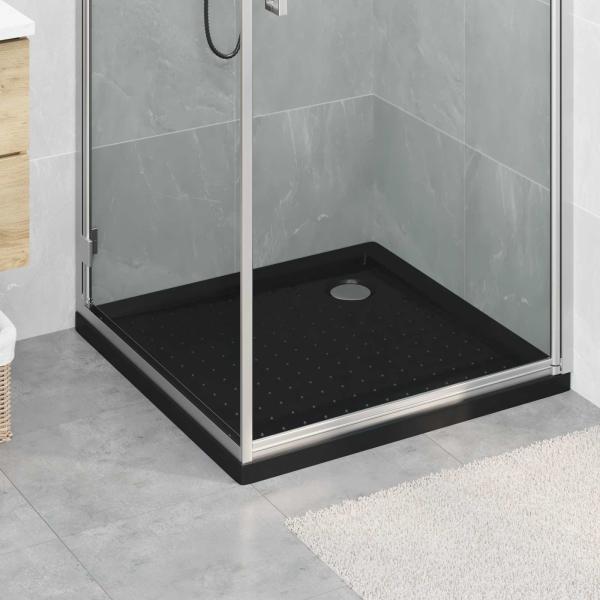 ARDEBO.de - Duschbodenablage mit Punkten 80 x 80 x 4 cm ABS Schwarz