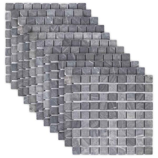 Mosaikfliesen Grau 30 x 30 cm Marmor