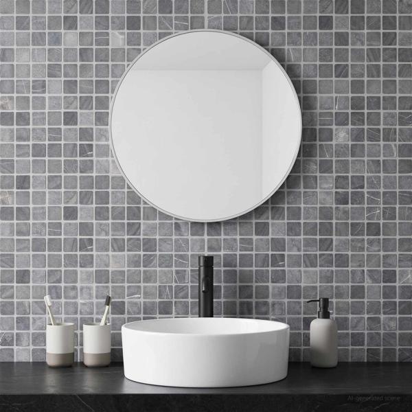 Mosaikfliesen Grau 30 x 30 cm Marmor