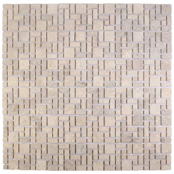 Mosaikfliesen Creme 30 x 30 cm Marmor