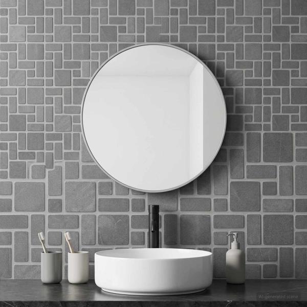 Mosaikfliesen Grau 30 x 30 cm Marmor