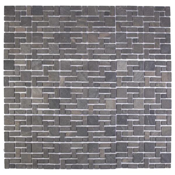 Mosaikfliesen Grau 30 x 30 cm Marmor
