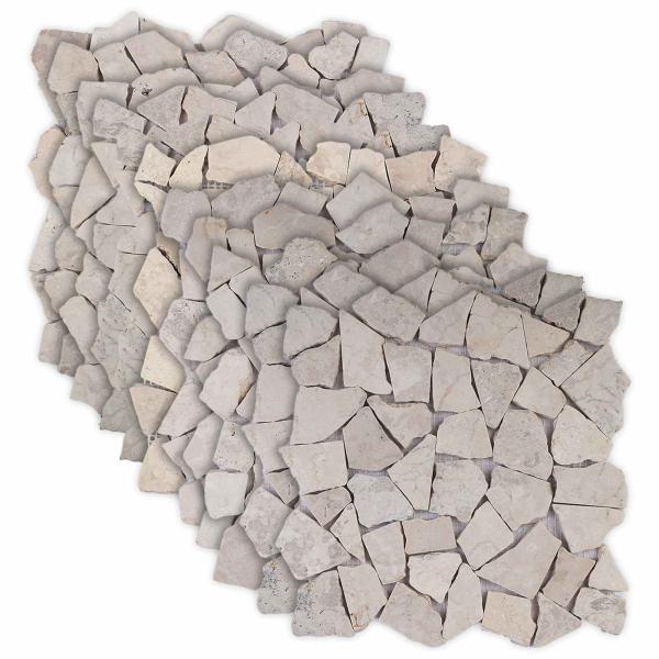 Mosaikfliesen Creme 30 x 30 cm Marmor