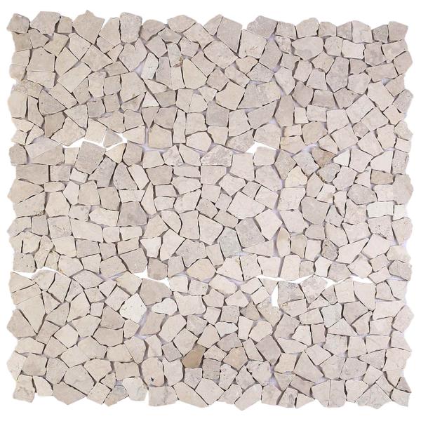 Mosaikfliesen Creme 30 x 30 cm Marmor