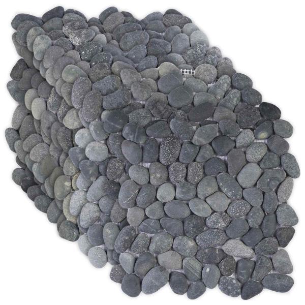 Kieselplatten Grau 30 x 30 cm Flusskiesel