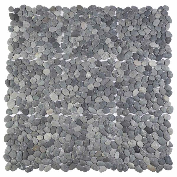 Kieselplatten Grau 30 x 30 cm Flusskiesel