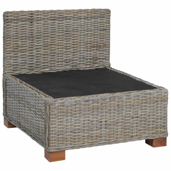 Mittels Sofa mit Kissen GENDT Naturrattan Kubu Grau