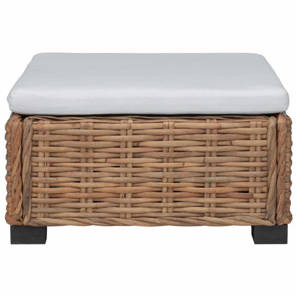 Hocker mit Kissen GENDT Naturrattan Natur