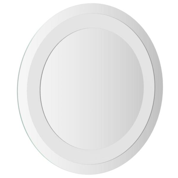 LED-Badezimmerspiegel Transparent Ø 30 cm Gehärtetes Glas