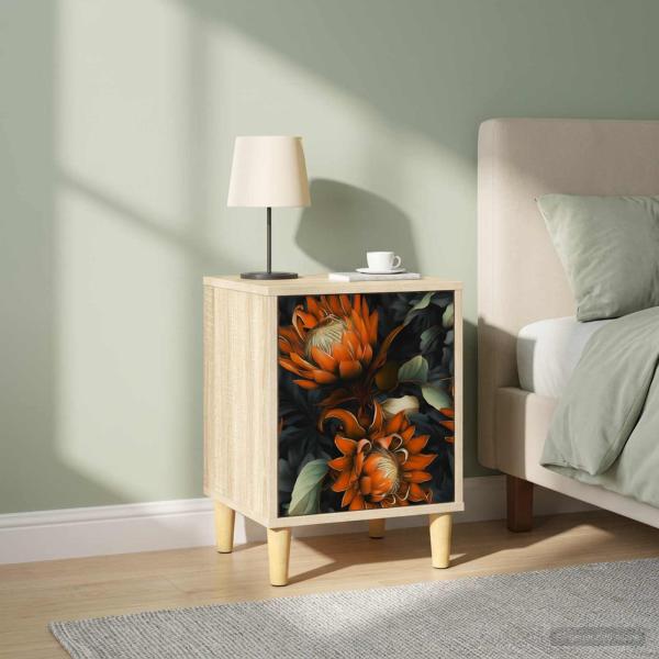 ARDEBO.de - Nachttisch LOCHEM 2 stk. Sonoma-Eiche 36 x 33 x 50 cm