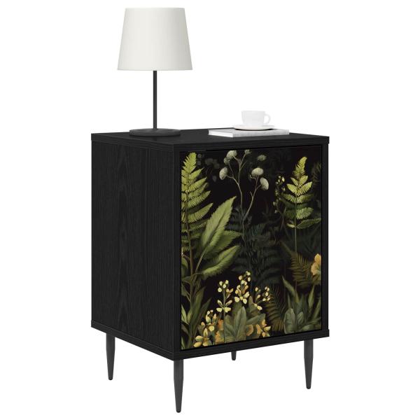 Nachttisch RHENEN Schwarz Eichen-Optik 36 x 33 x 51 cm