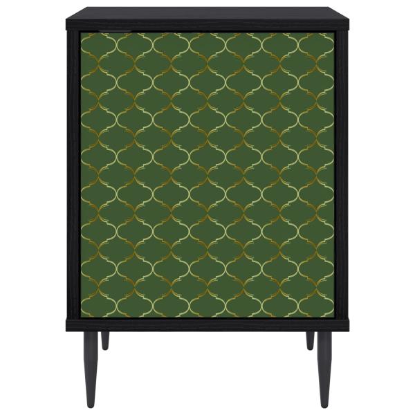 Nachttisch GELEEN Schwarz Eichen-Optik 36 x 33 x 51 cm